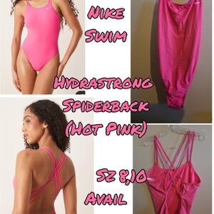Nike Hot Pink Spiderback One-Piece Swimsuit